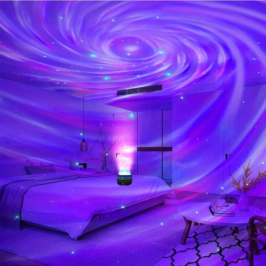 CosmicDream™ Aurora Galaxy Projector - Black / Aurora Starry Sky / Usb Plug - Resimake