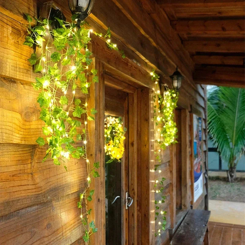 Enchanted Ivy LED String Lights - Begonia Leaves Light - Resimake