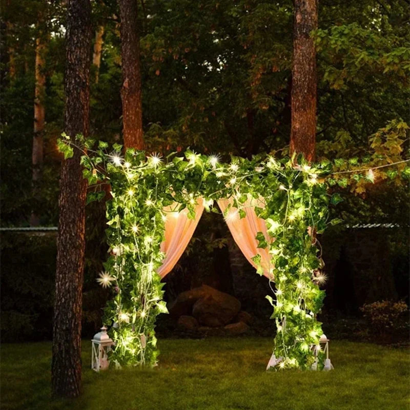 Enchanted Ivy LED String Lights - Begonia Leaves Light - Resimake